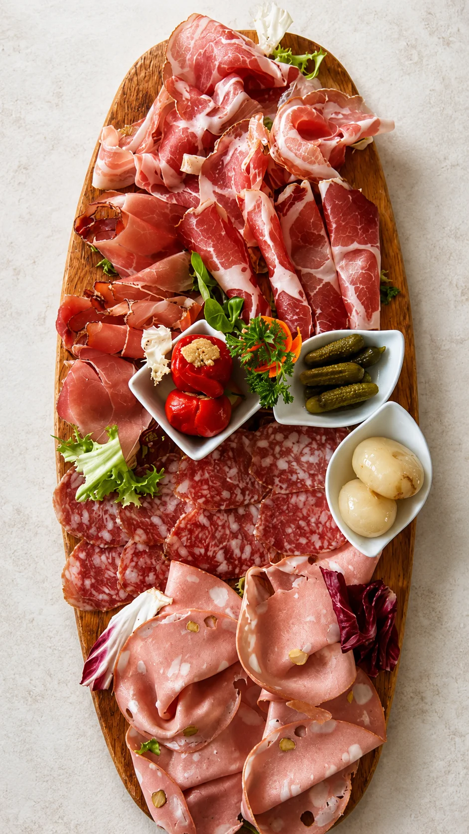 Tabla de embutidos italianos y antipasti de Lungomare